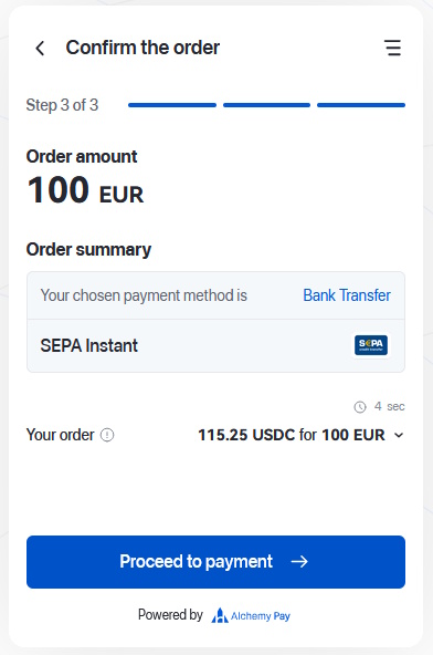 Si desea pagar por transferencia bancaria, continúe desde esta pantalla